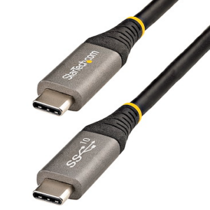 Startech 3ft (1m) USB-C Cable, USB 10Gbps, 100W (5A) Power Delivery, 8K 60Hz / 4K 144Hz DP Alt Mode, USB-IF Certified, Thunderbolt Compatible